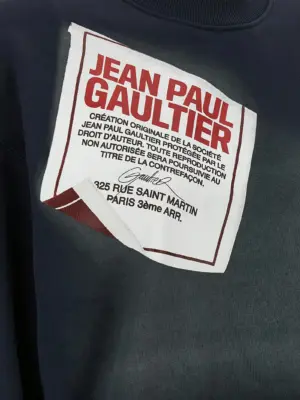 'The Blue Gaultier Label' sweatshirt 100% cotton JEAN PAUL GAULTIER Blue