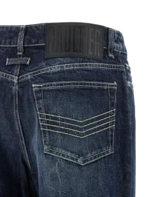 'The Blue Cut-Out' jeans 100% cotton JEAN PAUL GAULTIER Blue