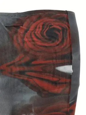 'The Red Blurry Roses' skort 100% polyamide JEAN PAUL GAULTIER Multicolor