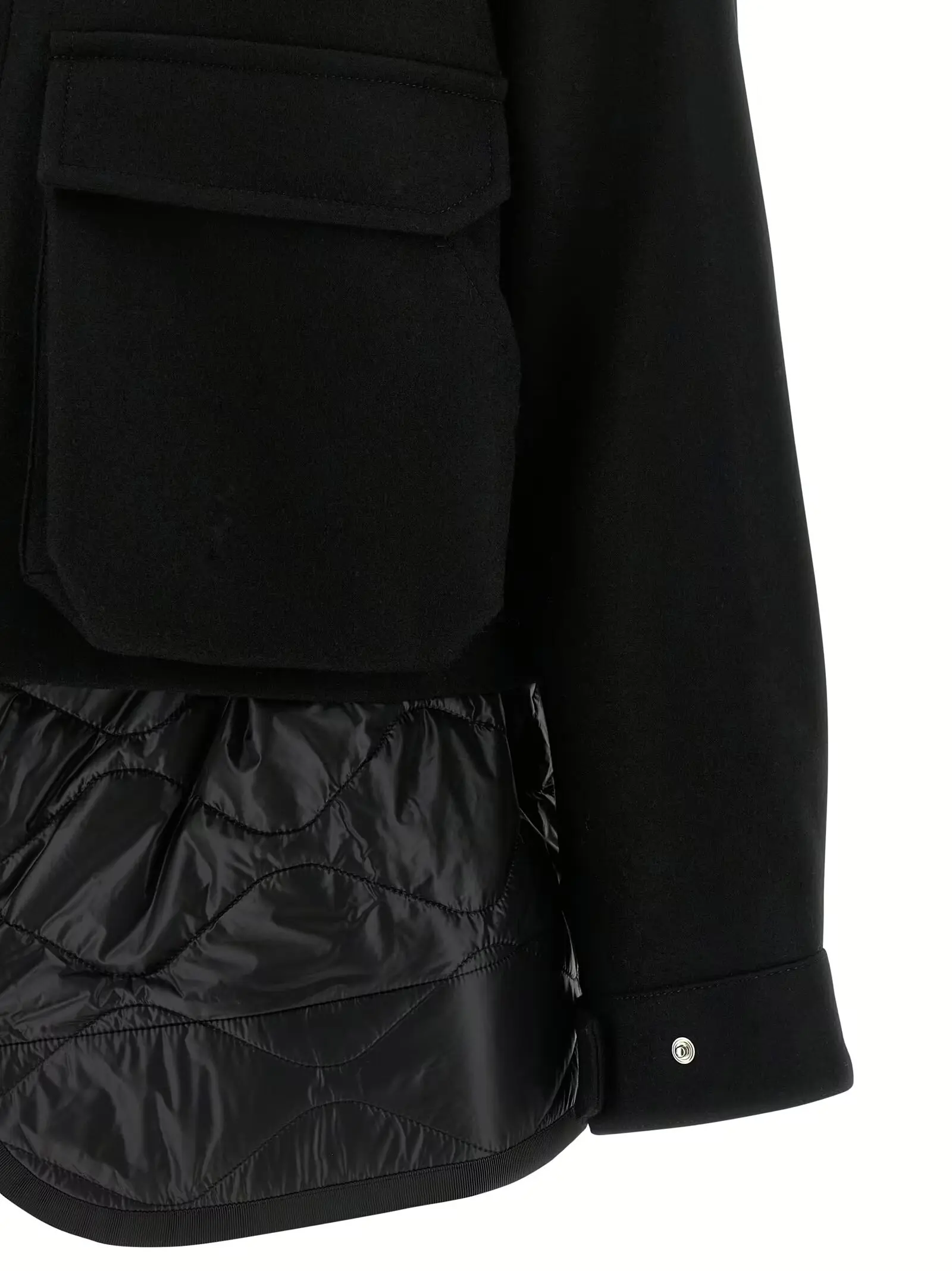 Блузон Melton Sacai Чорний 4 'Melton' blouson 100% wool SACAI Black