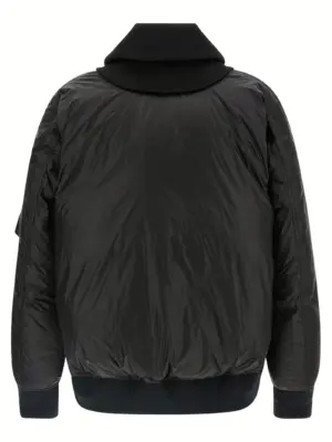 Wool insert bomber jacket 2508074001 SACAI Black
