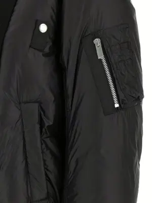 Wool insert bomber jacket 100% nylon SACAI Black