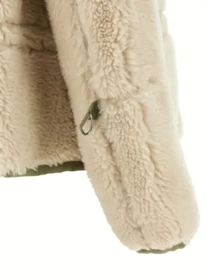 Teddy blouson 50% virgin wool 28% acrylic 22% polyester SACAI White