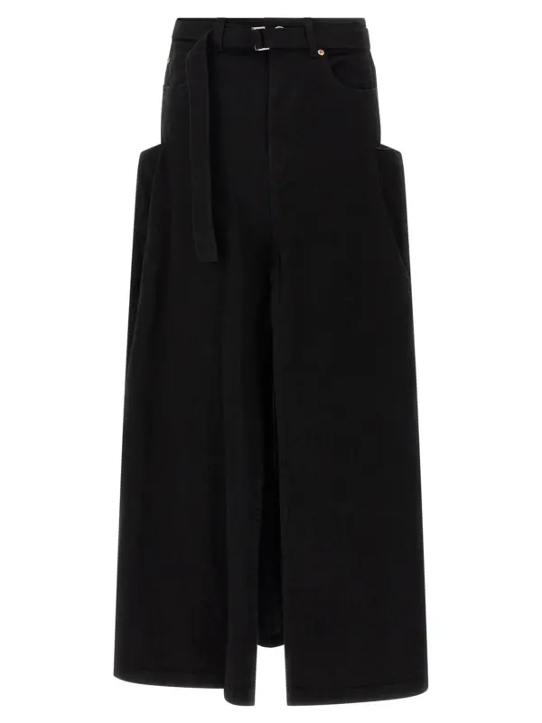 Denim skirt SACAI Black