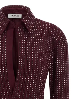 Rhinestone dress Woman THE ATTICO Bordeaux