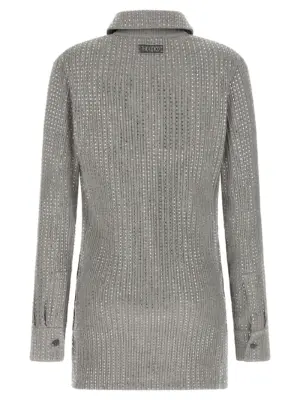 Rhinestone dress 251WCA00456183 THE ATTICO Gray