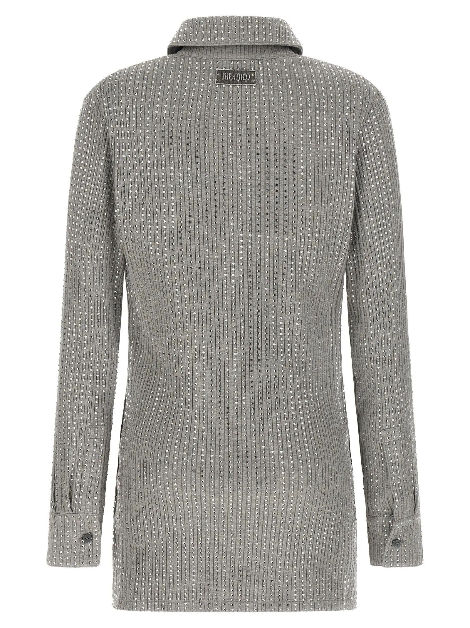 Сукня Rhinestone The Attico Сіра 2 Rhinestone dress 251WCA00456183 THE ATTICO Gray