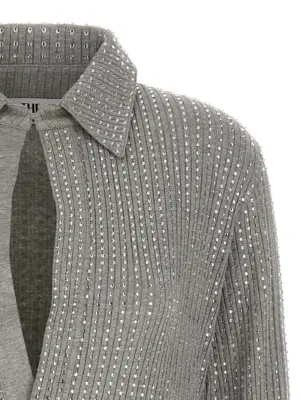 Rhinestone dress Woman THE ATTICO Gray