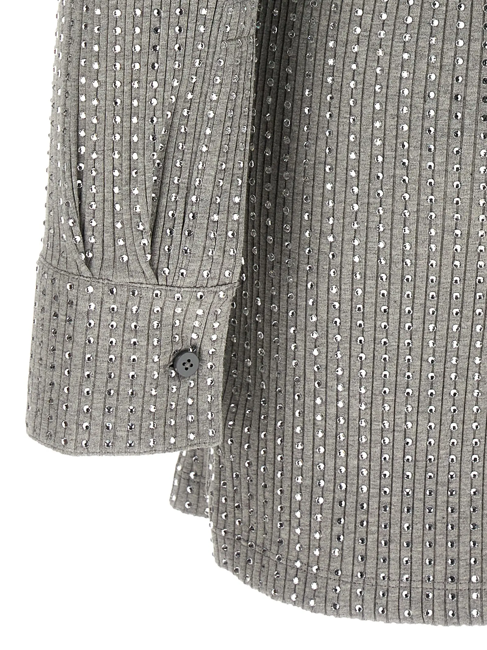 Сукня Rhinestone The Attico Сіра 4 Rhinestone dress 100% cotton THE ATTICO Gray