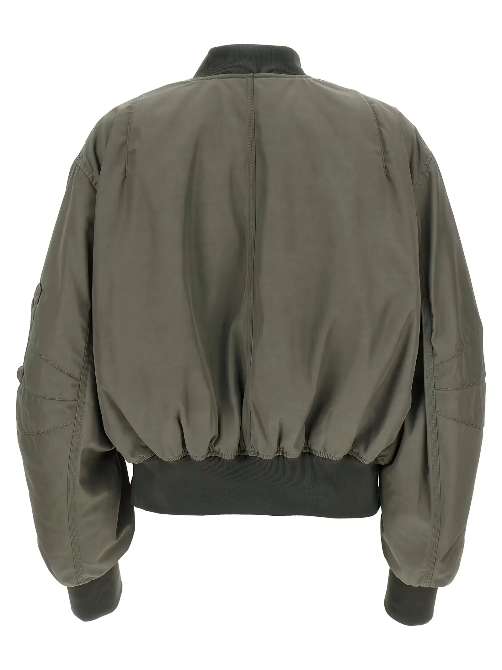 Бомбер нейлоновий The Attico Зелений 2 Nylon bomber jacket 251WCB00070084 THE ATTICO Green