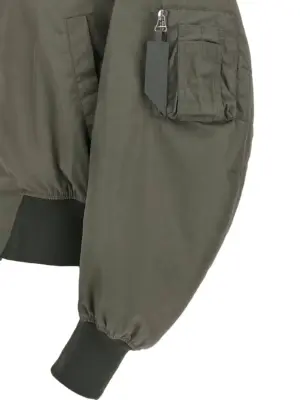 Nylon bomber jacket 100% polyester THE ATTICO Green