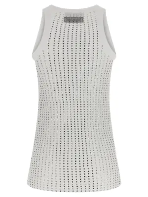 Rhinestone tank top 251WCN00004001 THE ATTICO White