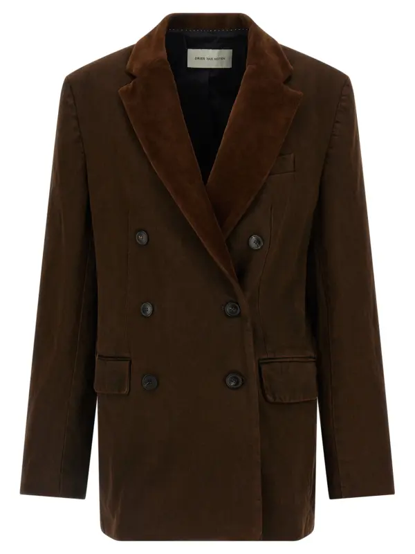 'Befya' blazer DRIES VAN NOTEN Brown
