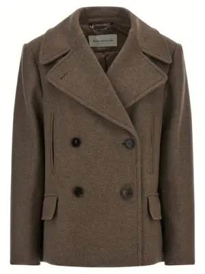 'Vafel' coat DRIES VAN NOTEN Gray