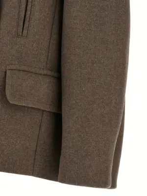 'Vafel' coat 70% wool