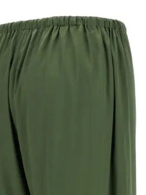 'Puvis' pants 94% silk 6% elastane DRIES VAN NOTEN Green
