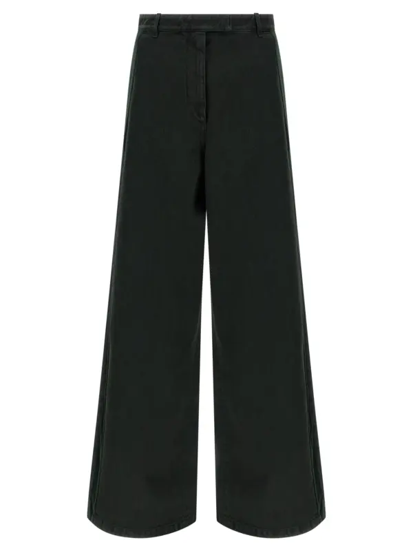 Velvet insert jeans DRIES VAN NOTEN Green