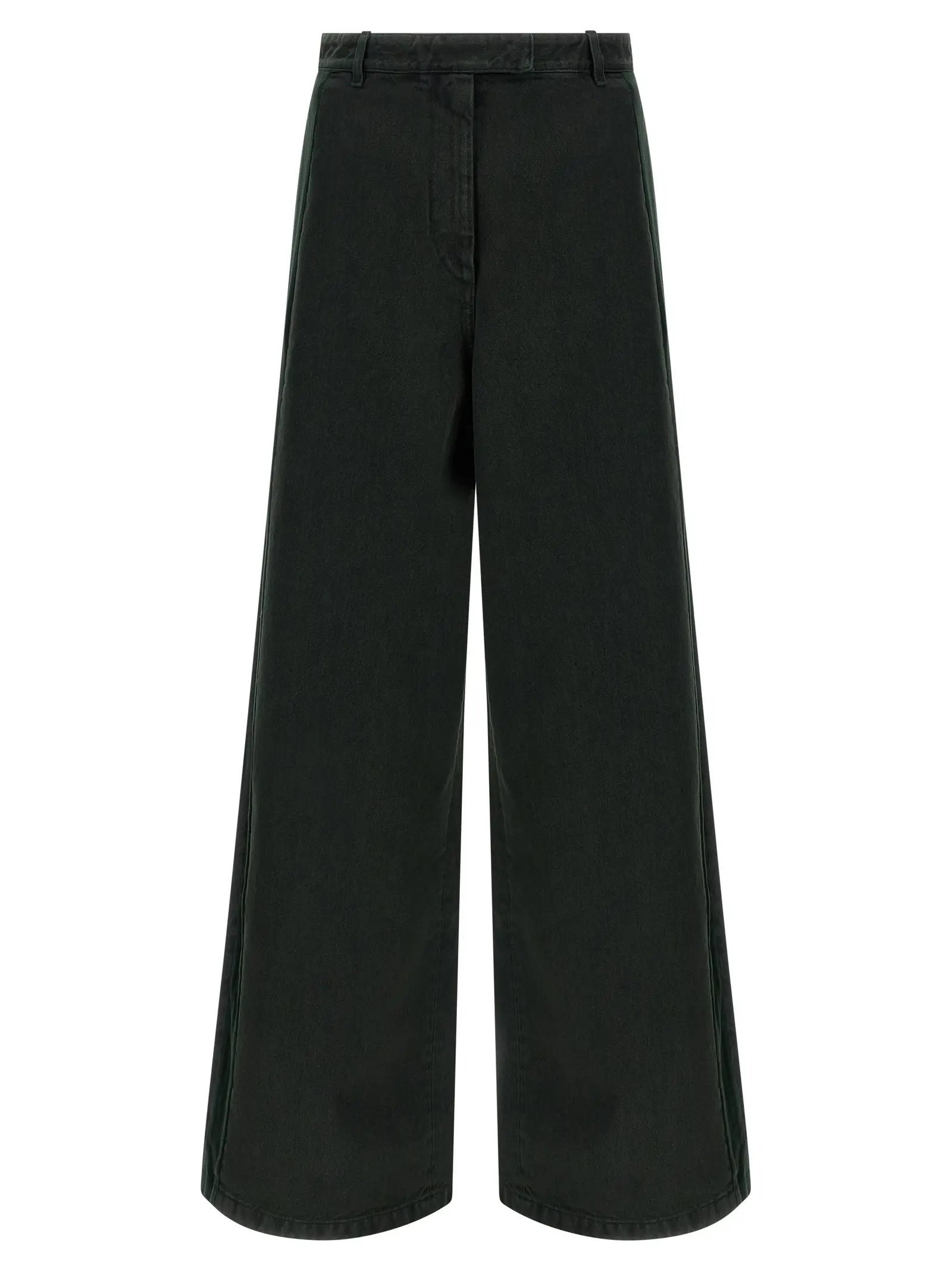 Джинси Velvet insert Dries Van Noten Зелені 1 Velvet insert jeans DRIES VAN NOTEN Green