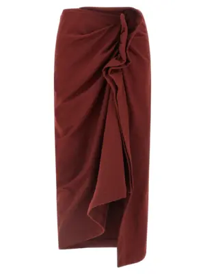 'Hanam' skirt DRIES VAN NOTEN Bordeaux
