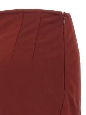 'Hanam' skirt 100% cotton DRIES VAN NOTEN Bordeaux