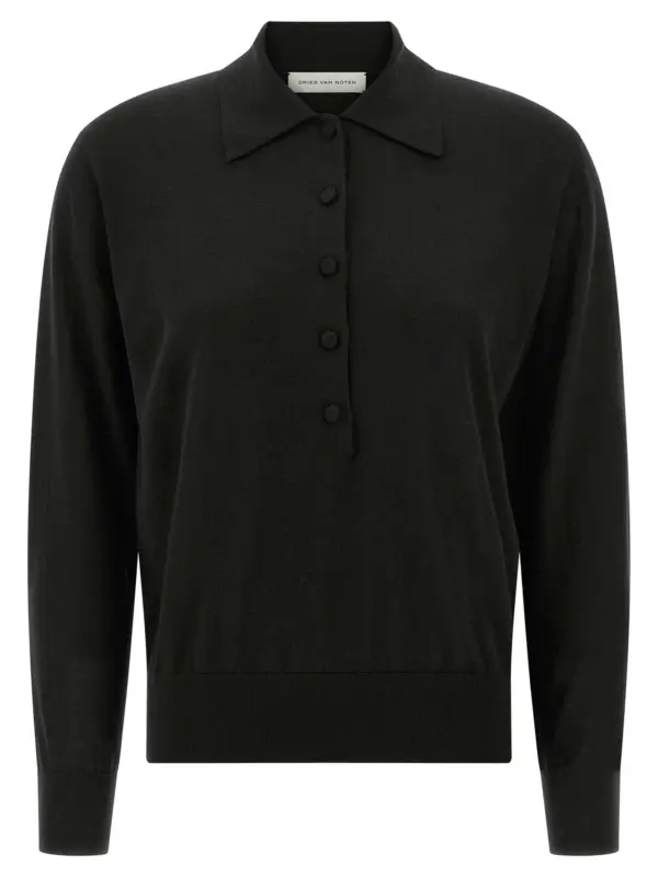 'Tuno' polo shirt DRIES VAN NOTEN Black