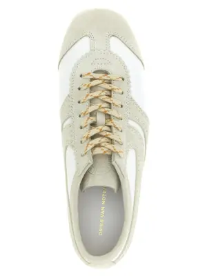 Suede sneakers 100% calfskin leather (Bos Taurus) DRIES VAN NOTEN White