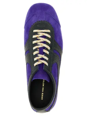 Suede sneakers 100% calfskin leather (Bos Taurus) DRIES VAN NOTEN Purple