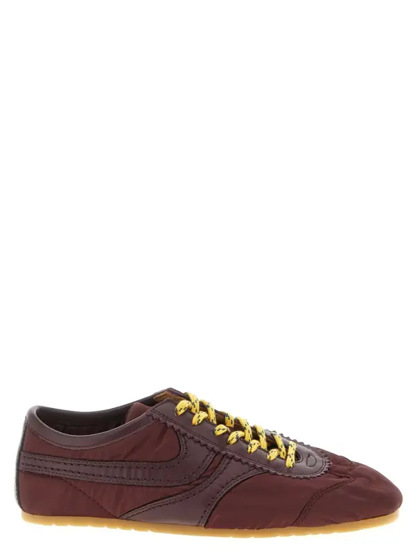 Nylon sneakers DRIES VAN NOTEN Bordeaux