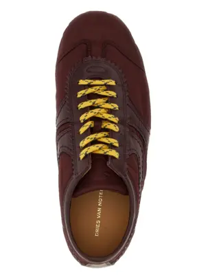 Nylon sneakers 80% polyamide 20% calf leather DRIES VAN NOTEN Bordeaux