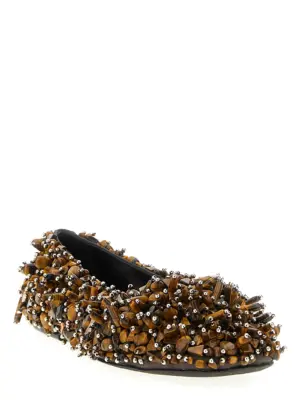 Beaded ballet flats 252011746832704 DRIES VAN NOTEN Brown