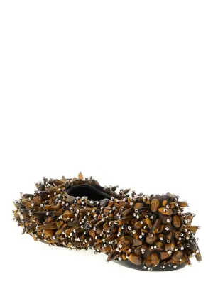 Beaded ballet flats Woman DRIES VAN NOTEN Brown