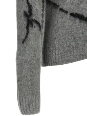 'Mouche' sweater 60% alpaca wool 25% wool 15% polyamide DRIES VAN NOTEN Gray