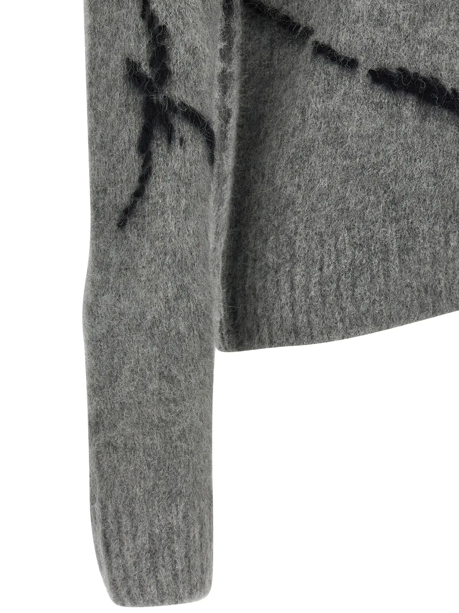 Светр Dries Van Noten Mouche Сірий 4 'Mouche' sweater 60% alpaca wool 25% wool 15% polyamide DRIES VAN NOTEN Gray