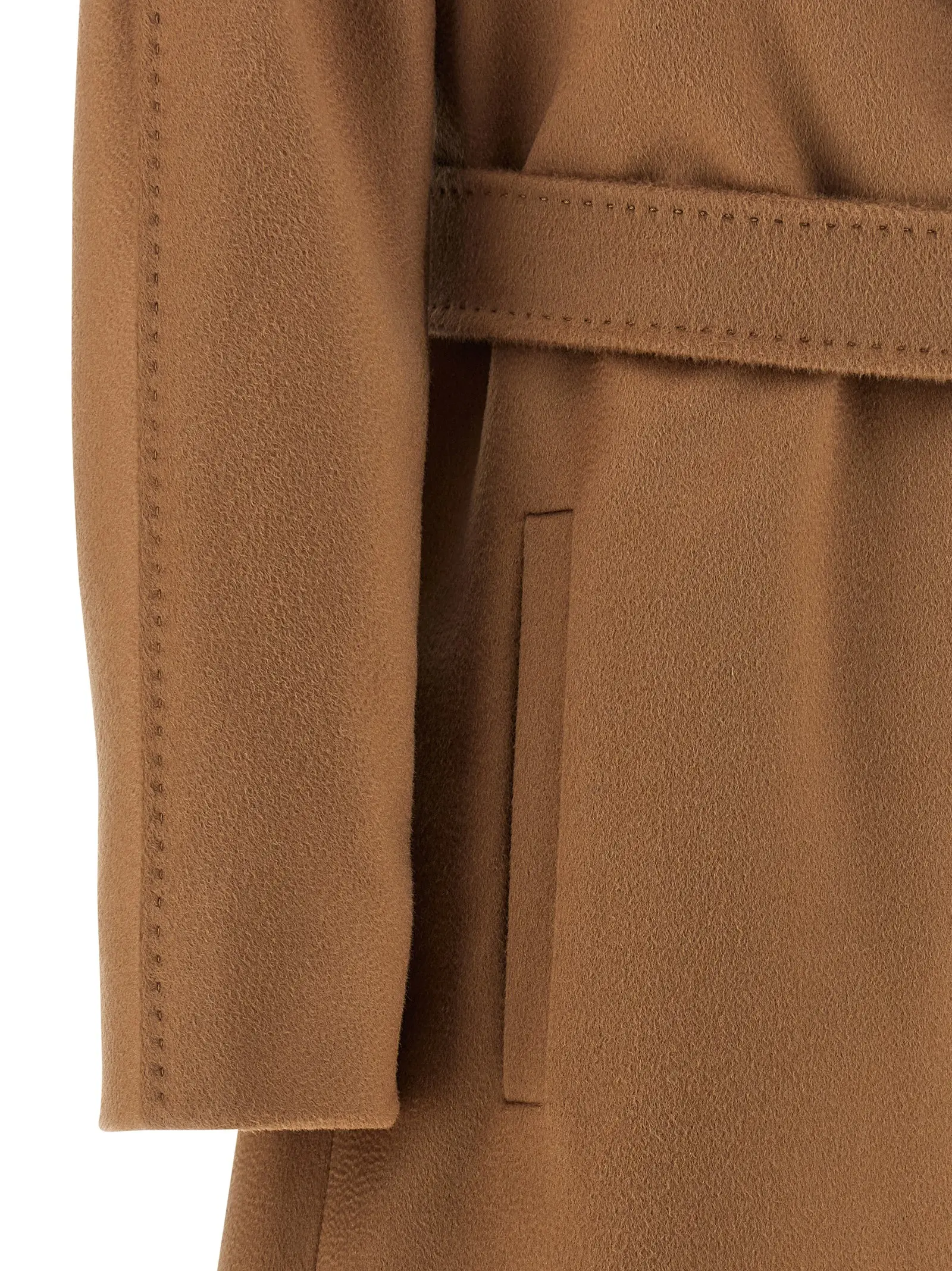 Пальто Max Mara Studio Dravenna Коричневе 4 'Dravenna' coat 100% virgin wool MAX MARA STUDIO Brown