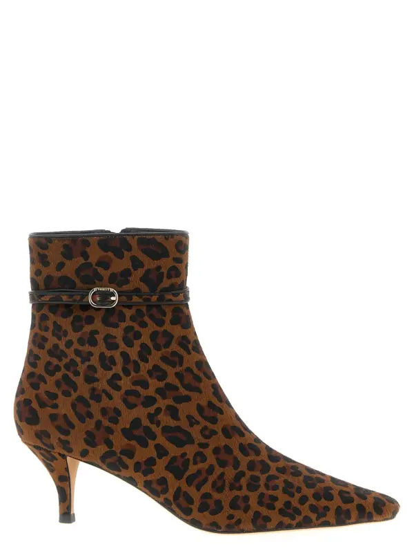 Animal print ankle boots TWIN SET Brown