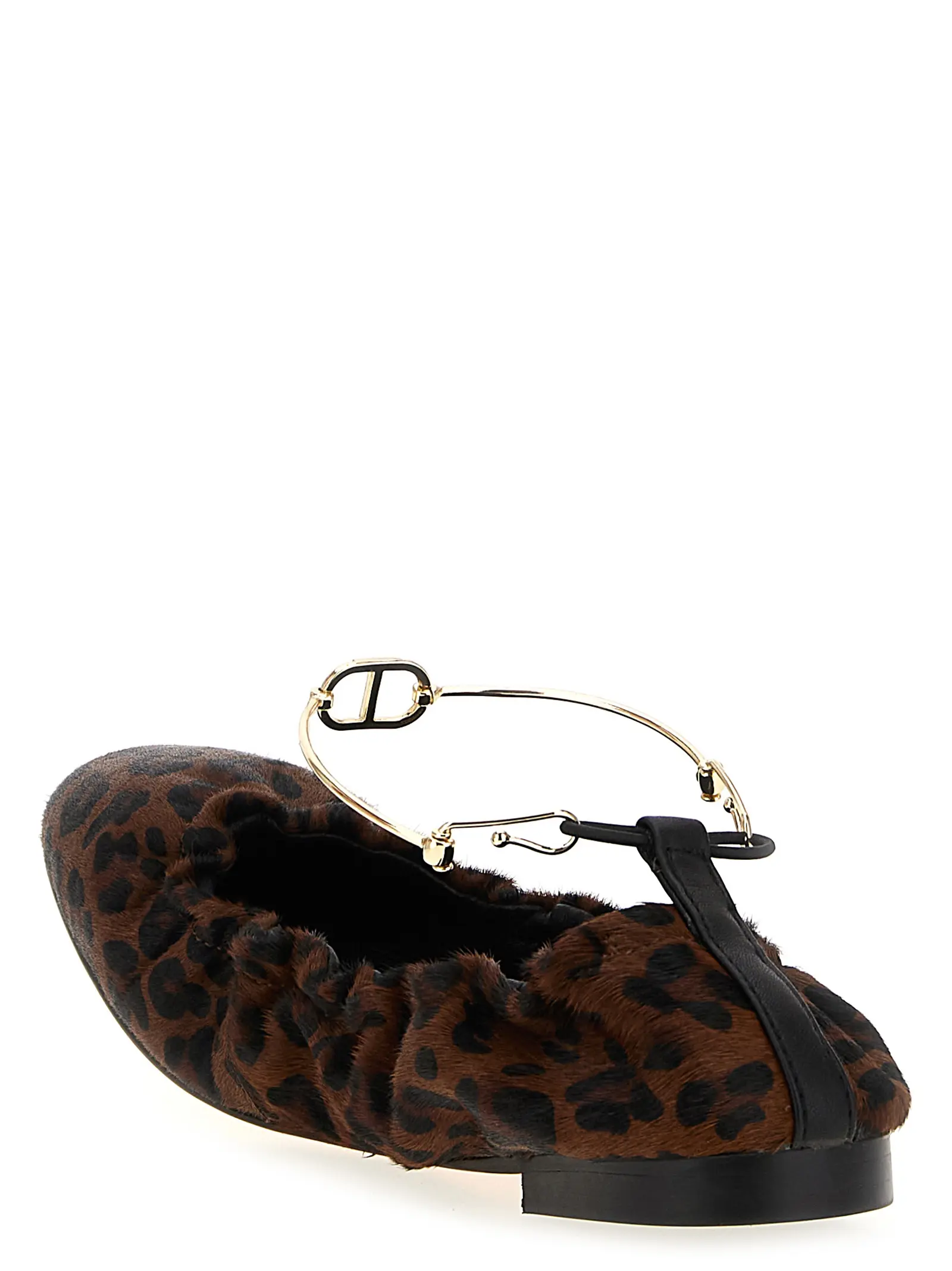 Балетки Twin Set Animal print Коричневі 3 Animal print ballet flats Woman TWIN SET Brown