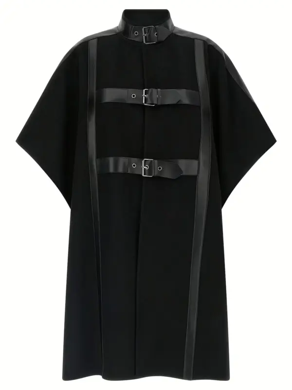 Wool cape TWIN SET Black