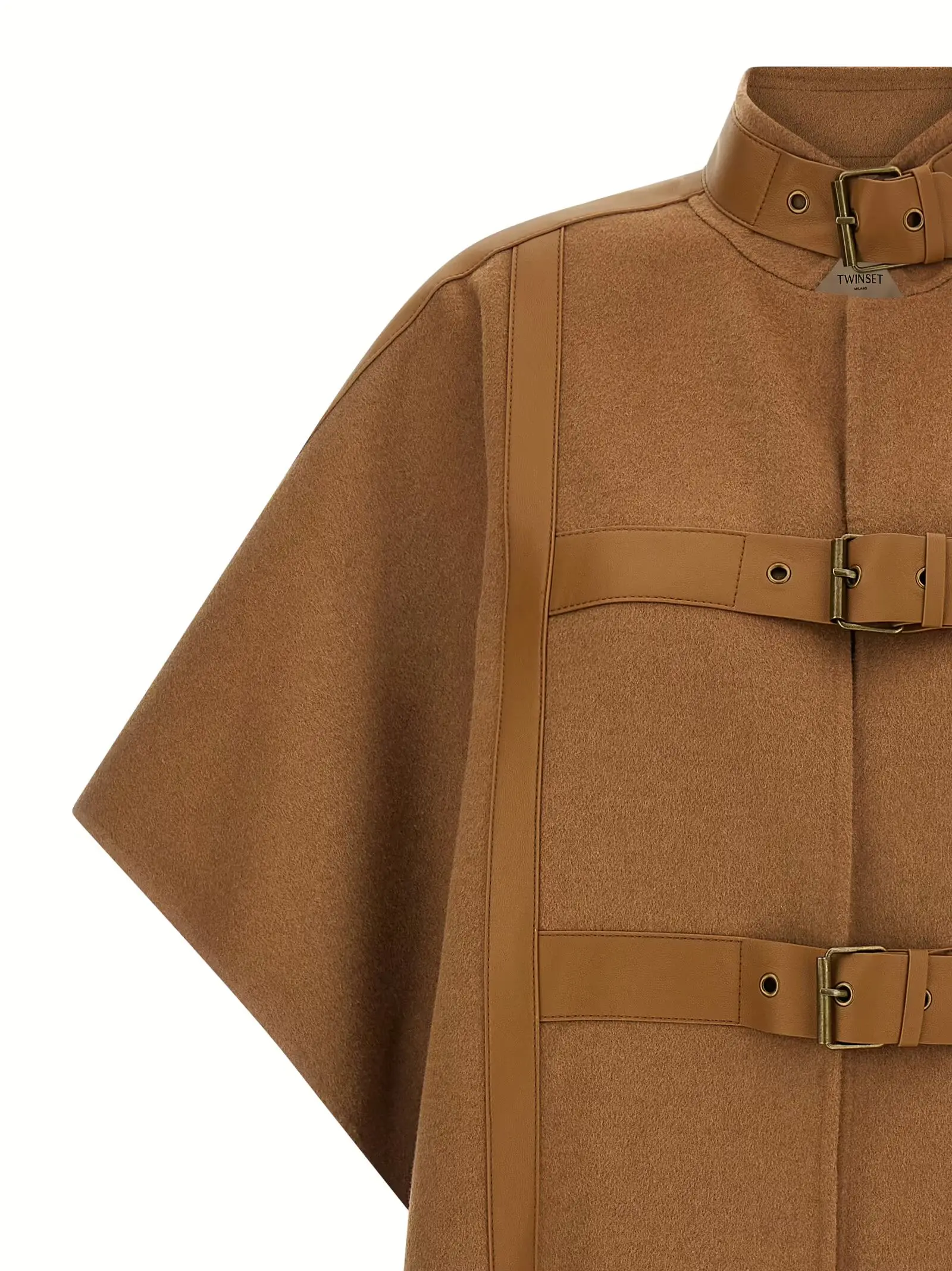 Кейп вовняний Twin Set Бежевий 3 Wool cape Woman TWIN SET Beige