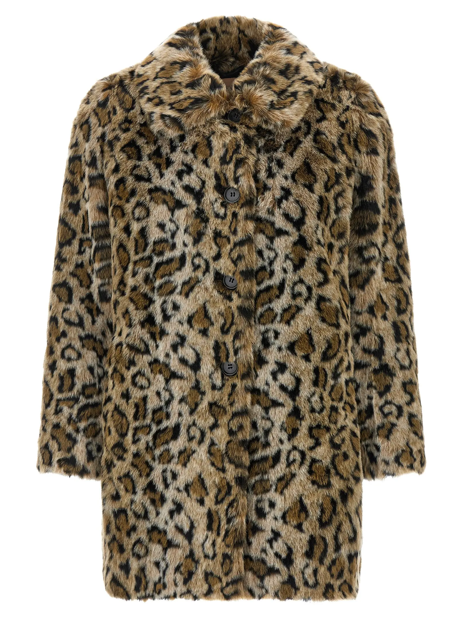 Пальто Twin Set Animalier Багатокольорове 1 Animalier coat TWIN SET Multicolor