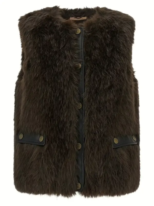Fur vest TWIN SET Multicolor