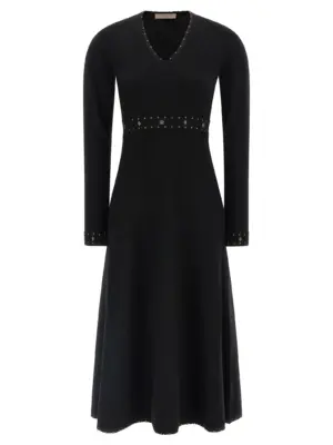 Rhinestone studded dress TWIN SET Black