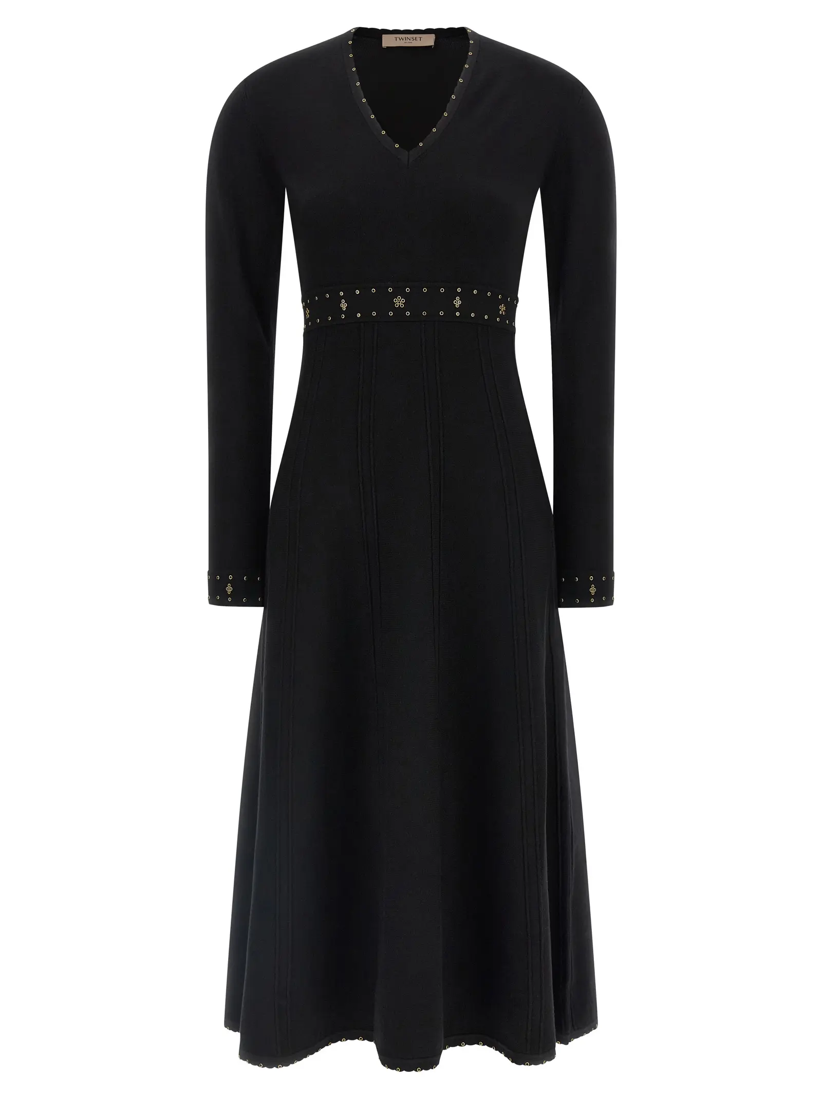 Сукня Twin Set Rhinestone studded Чорна 1 Rhinestone studded dress TWIN SET Black