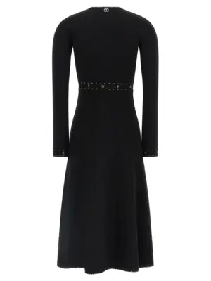 Rhinestone studded dress 252TP327100006 TWIN SET Black