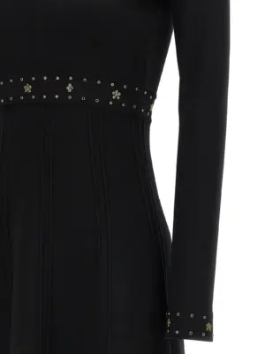 Rhinestone studded dress 60% viscose 26% polyester 14% polyamide TWIN SET Black