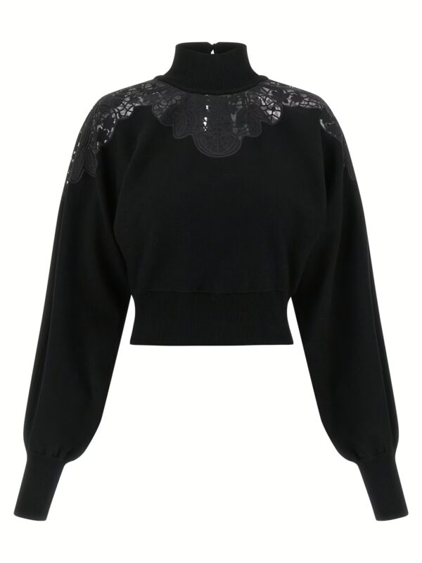 Tulle lace sweater TWIN SET Black
