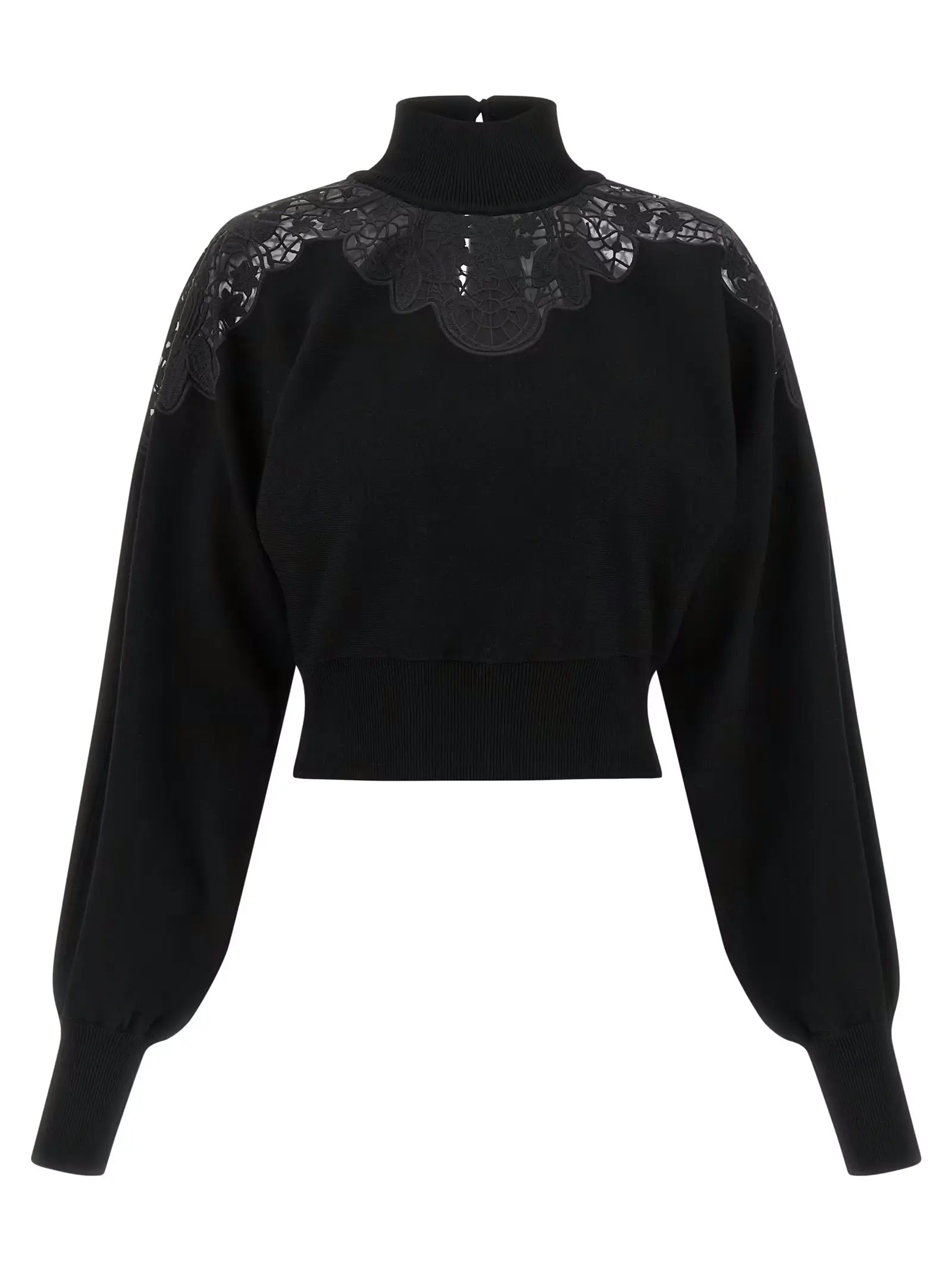 Светр Twin Set Tulle lace Чорний 1 Tulle lace sweater TWIN SET Black