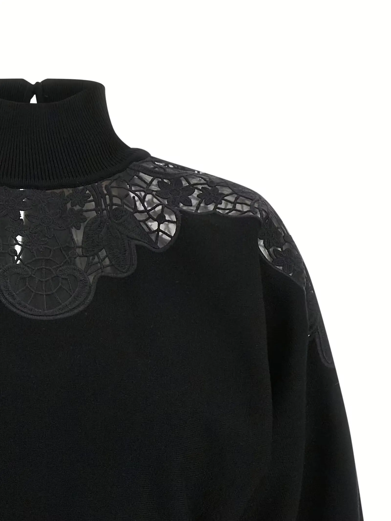 Светр Twin Set Tulle lace Чорний 3 Tulle lace sweater Woman TWIN SET Black