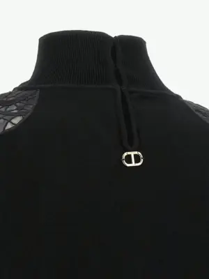 Tulle lace sweater 72% viscose