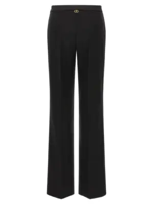 Satin detail trousers 252TT212300006 TWIN SET Black