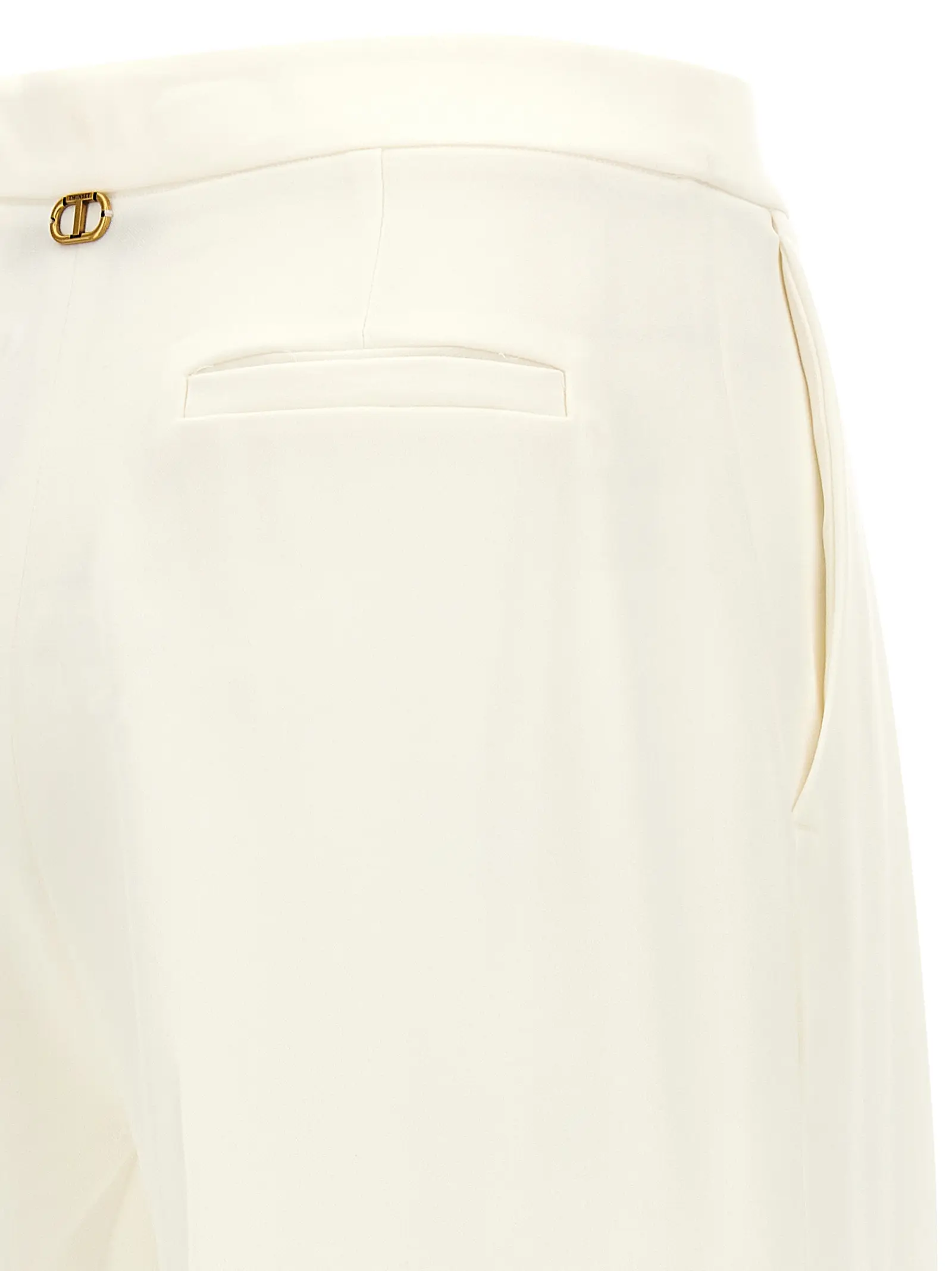 Штани Crêpe Twin Set Білі 4 Crêpe pants 70% acetate